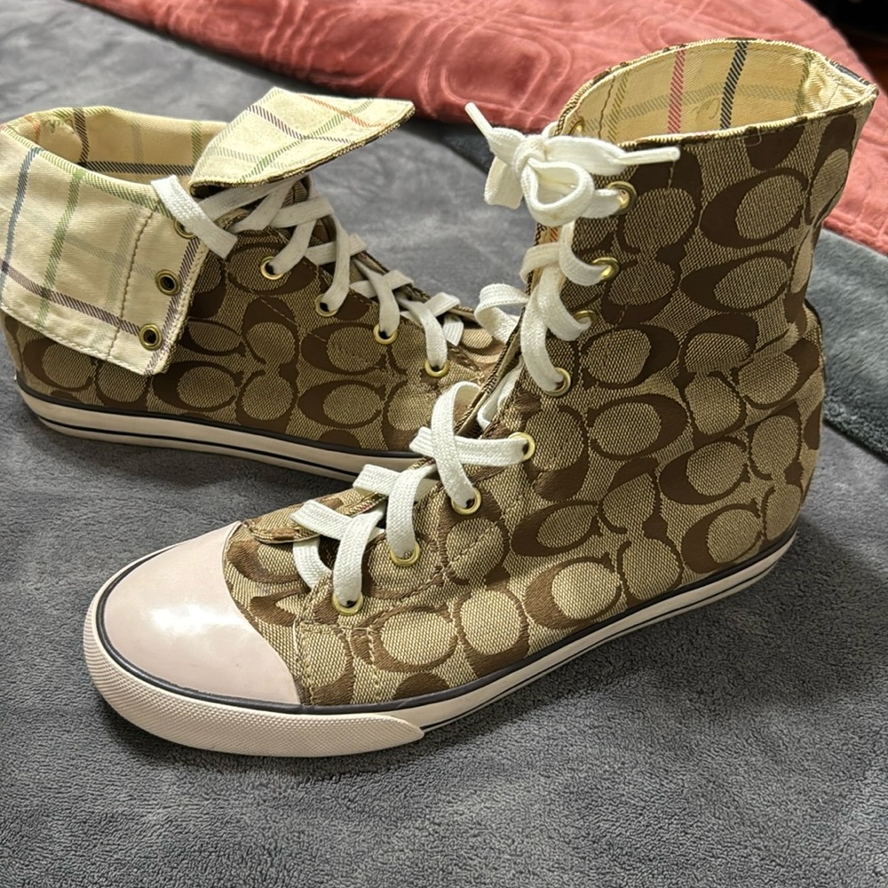 Coach Signature High-Top Sneakers